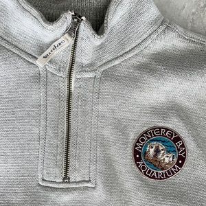Camp David brand gray pullover quarter zip sweater.Size Medium